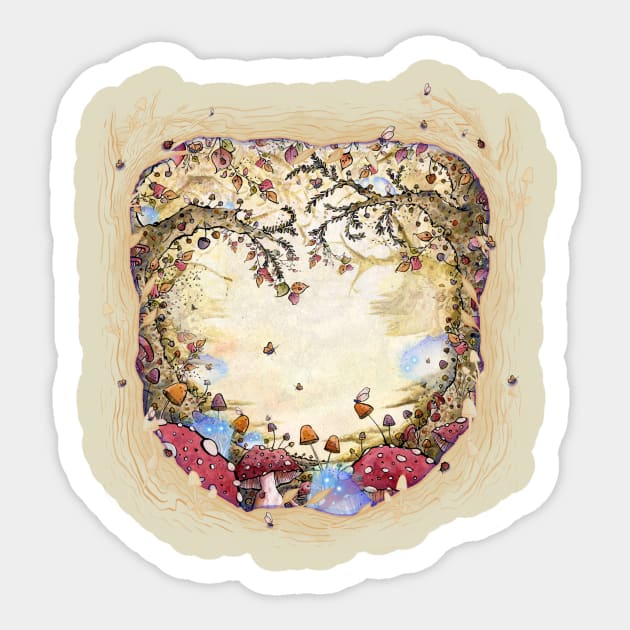 A Watchful Forest Sticker by TaylorRoseMakesArt